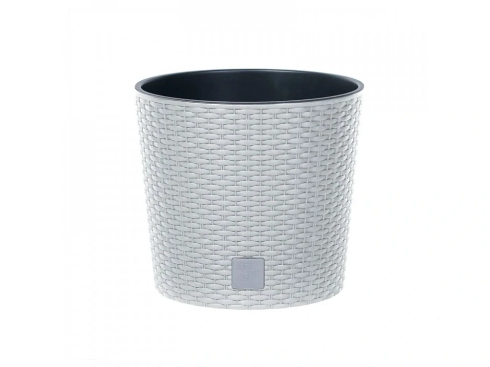 PROSPERPLAST Kvetináč RATO ROUND + vklad biely 20,0 cm