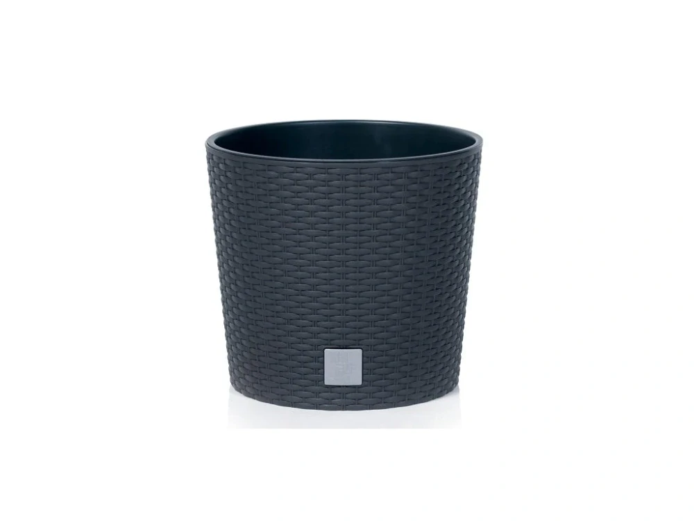 PROSPERPLAST Kvetináč RATO ROUND + vklad antracit 30,0 cm