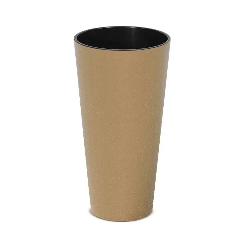 PROSPERPLAST Kvetináč TUBUS SLIM ECO WOOD naturo 30,0 cm
