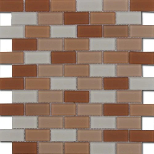 Maxwhite ASHS2-4 Mozaika sklenená hnedá svetlo hnedá krémová 30x30cm sklo