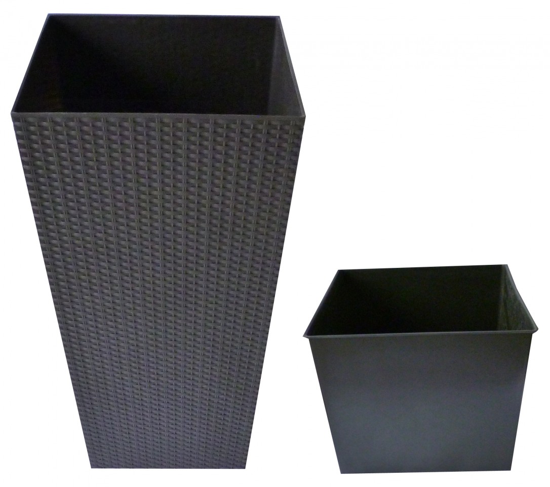 Prosperplast 12247 Kvetináč RATO SQUARE 40 cm, hnedý