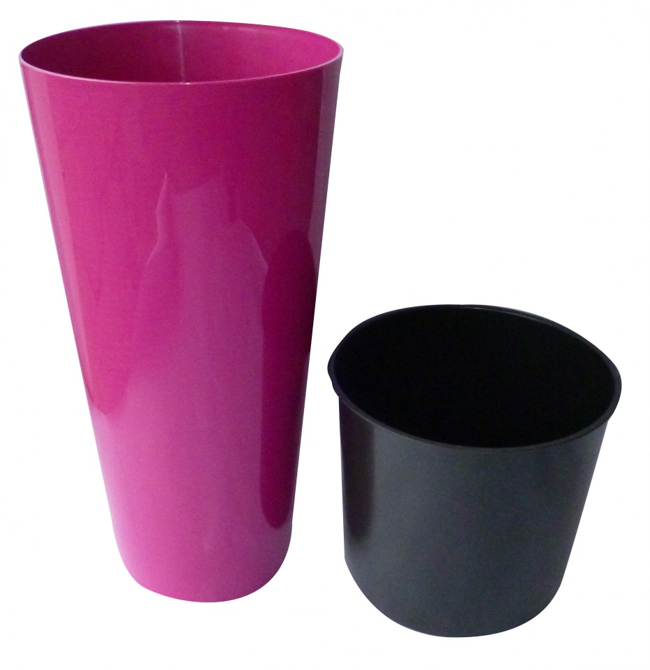 JAD TOOLS Kvetináč TUBUS Slime DTUS 200S, fuksia, priemer 200 mm