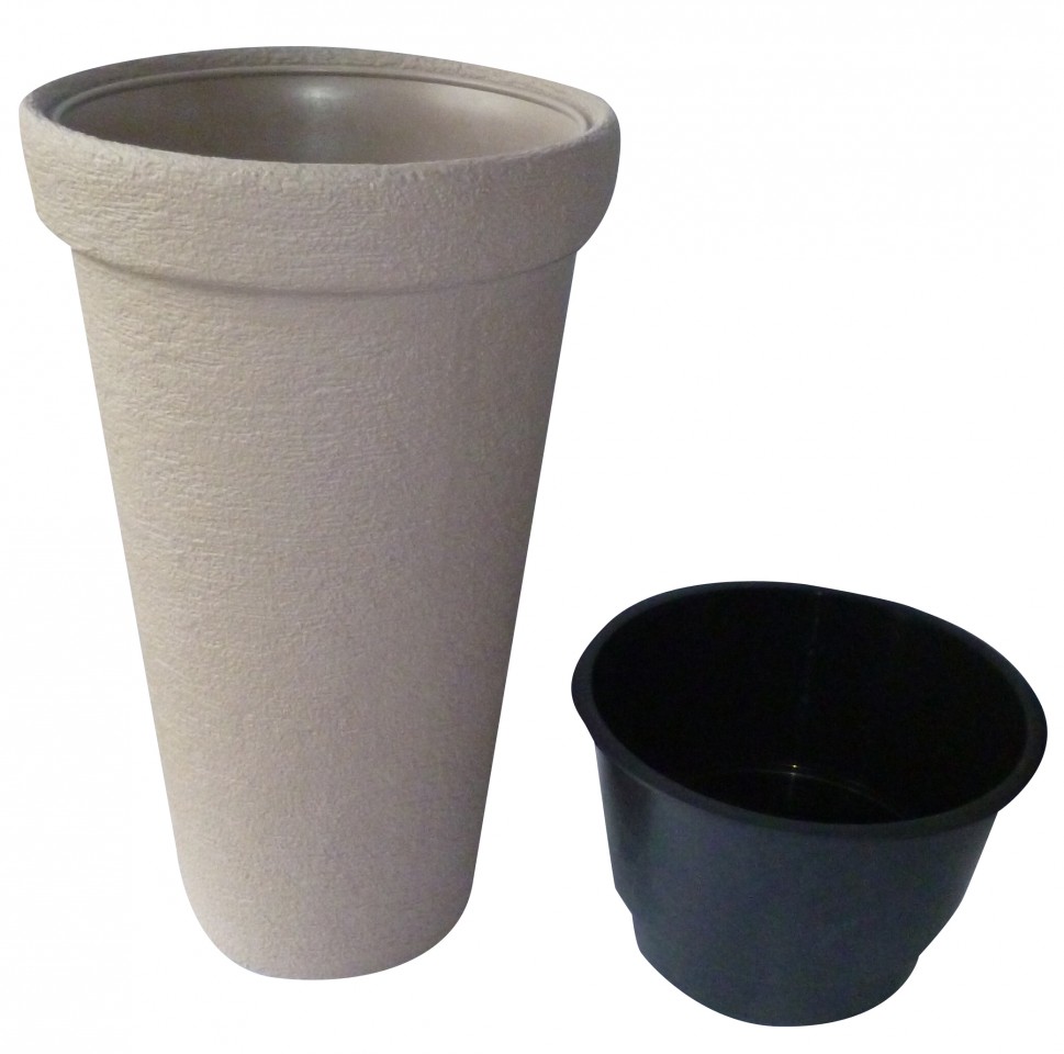PROSPERPLAST CLASSIC TOWER Kvetináč 30x50cm mocca DPC30