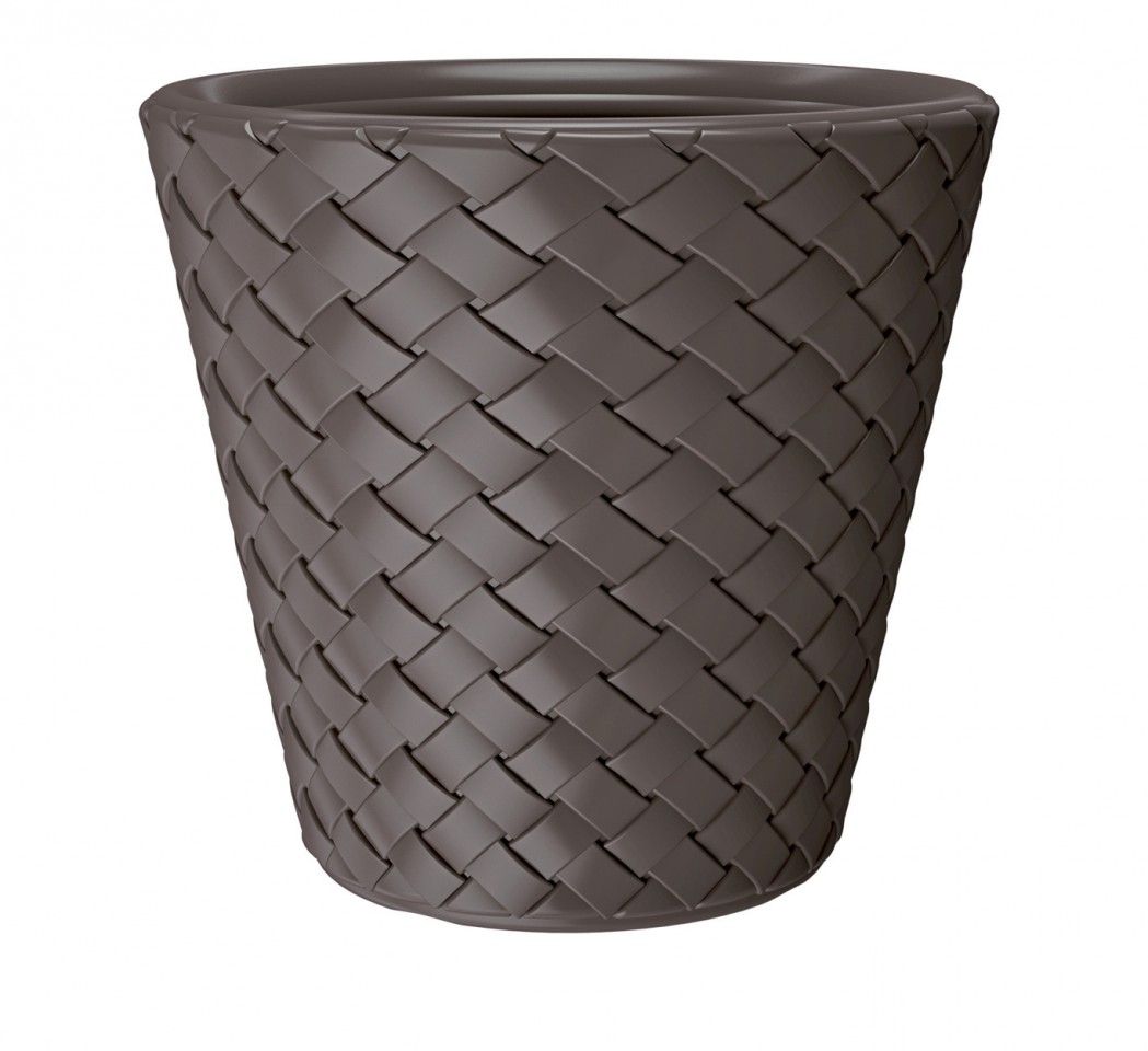 PROSPERPLAST MATUBA Kvetináč 34,8x32,4cm bambus hnedá DBMA350h