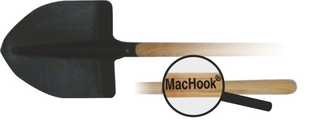 MacHook lopata srdcová s násadou 130 cm čierna