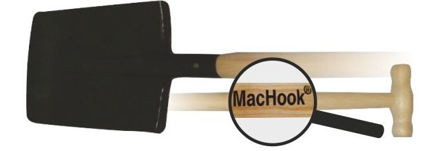 MacHook rýľ hranatý s násadou T 90 čierny