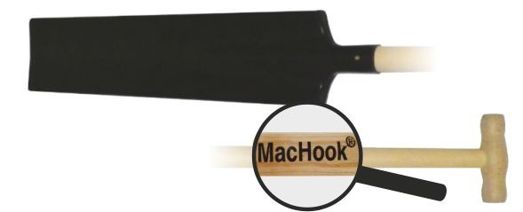 MacHook rýľ štuchar 52cm s násadou čierny