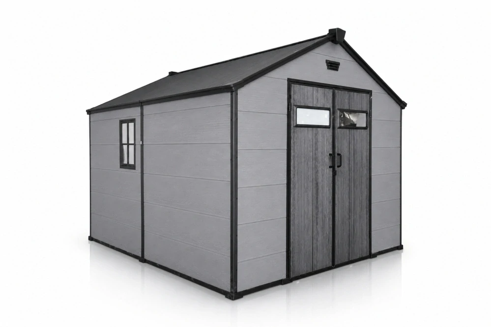 Garlist ZDP-04 Záhradný plastový domček 245 × 306 cm (7,5 m²) sivý