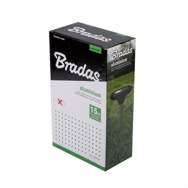 BRADAS Solárny odpudzovač krtkov a hlodavcov, okrúhly ALU BR-CTRL-MO103S