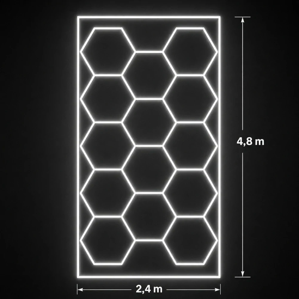 Garlist LRX-14 Hexagon 680 W LED osvetlenie, 2,4 × 4,8 m