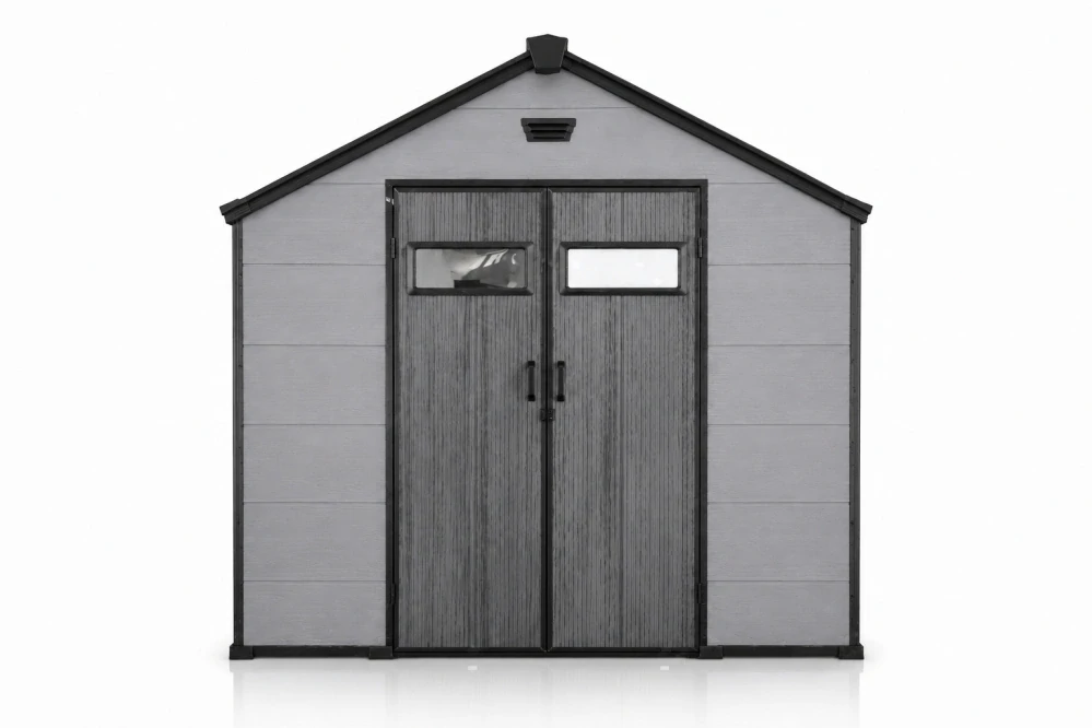 Garlist ZDP-04 Záhradný plastový domček 245 × 306 cm (7,5 m²) sivý