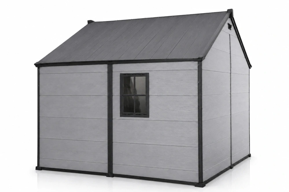 Garlist ZDP-04 Záhradný plastový domček 245 × 306 cm (7,5 m²) sivý