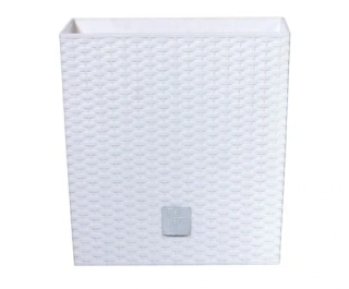 PROSPERPLAST Kvetináč RATO LOW + vklad biely 26,2 cm