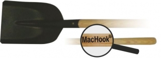MacHook lopata drenážna s násadou 130 cm čierna
