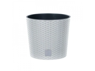 PROSPERPLAST Kvetináč RATO ROUND + vklad biely 20,0 cm