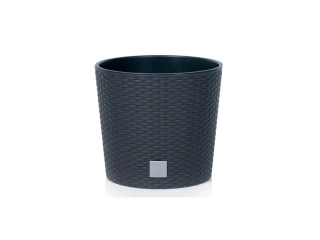 PROSPERPLAST Kvetináč RATO ROUND + vklad antracit 30,0 cm
