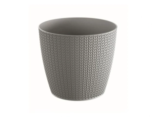 PROSPERPLAST Kvetináč WHEATY šedý kameň 12,8 cm