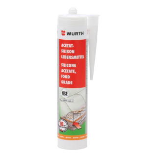 WURTH Acetátový silikón pre potravinárstvo 310 ml biela