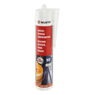 WURTH Acetátový silikón pre potravinárstvo 310 ml, transparentný