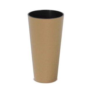 PROSPERPLAST Kvetináč TUBUS SLIM ECO WOOD naturo 30,0 cm