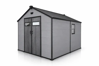 Garlist ZDP-03 Záhradný plastový domček 245 × 245 cm (6 m²) sivý