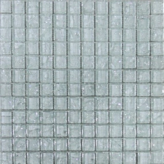 Maxwhite ASBH40 Mozaika sklenená biela s efektom popraskaného skla 29,7x29,7cm sklo