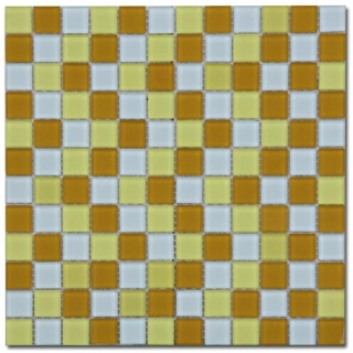 Maxwhite ASHS21 Mozaika sklenená žltá biela okrová 29,7x29,7cm sklo